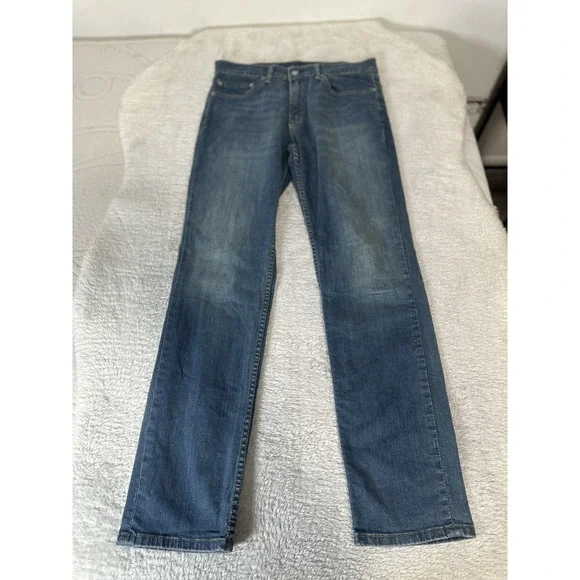 Levi's 511 Mens Blue Denim Slim Jeans Size 34x34 Act (34x32) Pants - Picture 1 of 9